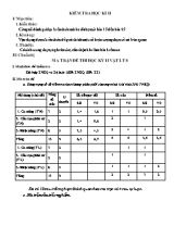 Ma trận và đề thi học kỳ II môn Vật lý Lớp 8 - Năm học 2018-2019 - Trường TH và THCS Song Lộc (Có đáp án)